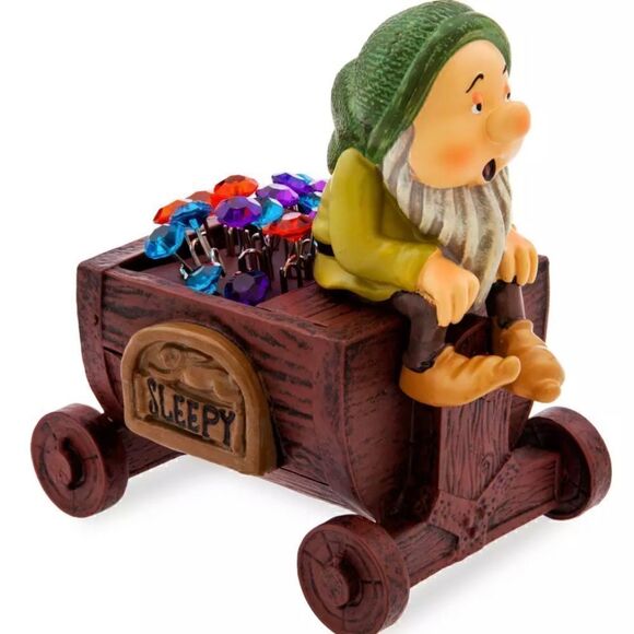 Disney Store Sleepy Snow White and the Seven Dwarfs Figural Trinket Dish Set - Picture 1 of 12